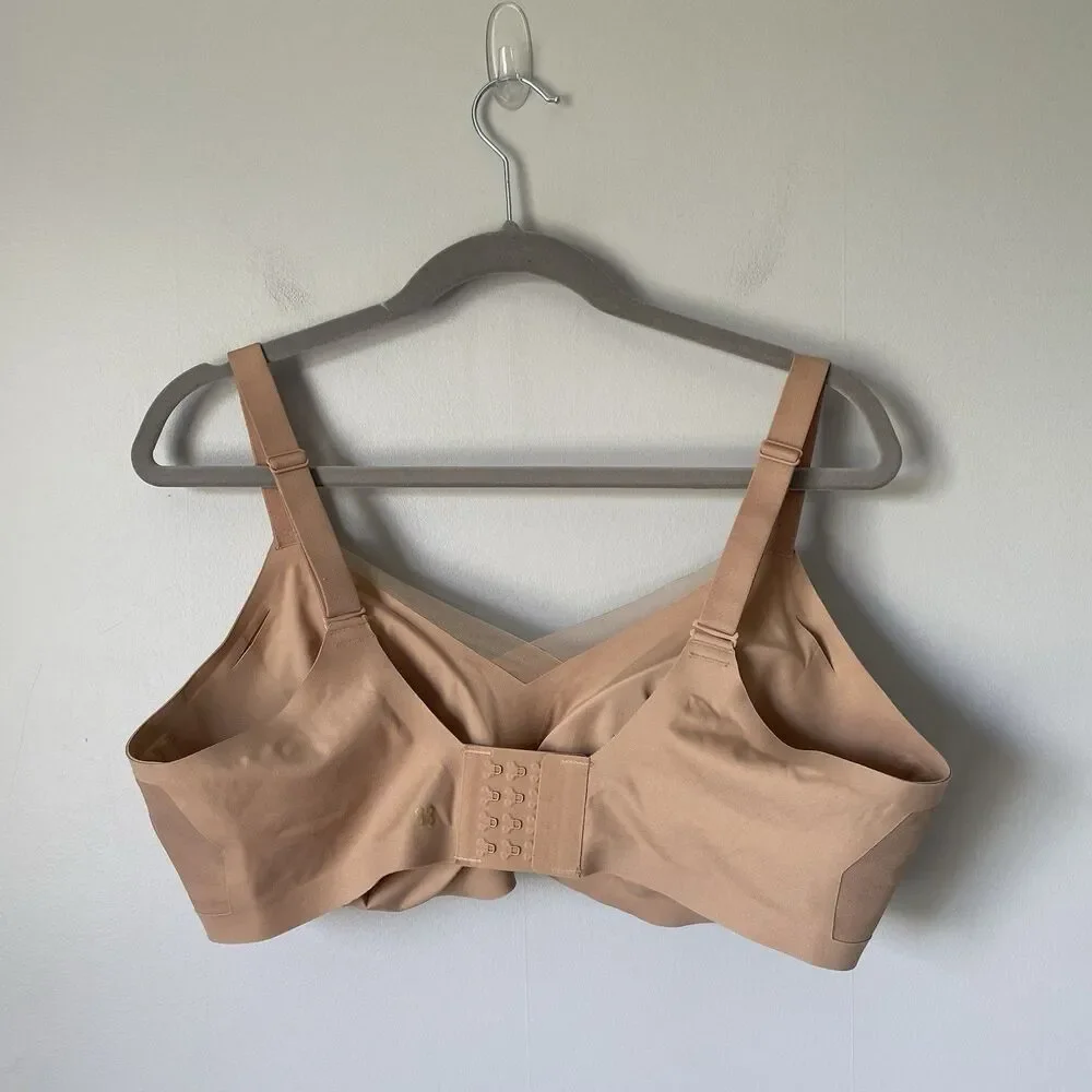 Honeylove Crossover Wireless Bra Sand Tan Nude Supportive Comfort Womens Size 2X